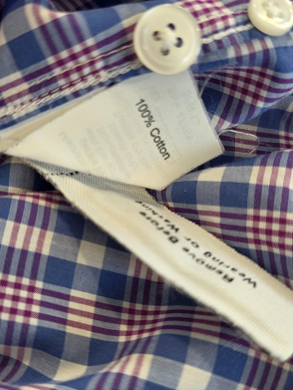 (L) Men's J. Crew Casual Dress Shirt Plaid Red & Blue Ultra Light Cotton Slim